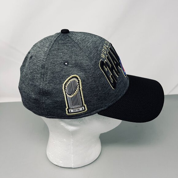 Cubs World Series‎ Champion 2016 Mens Hat One Size Gray Black New Era 39Thirty - Picture 2 of 8